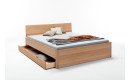 Bett mit geöffnetem Bettkasten Stine Massivholz Buche
