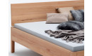 Lehne Massivholz Bett mit Bettkasten Modell Stine Buche