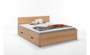 Massivholz Bett mit Bettkasten Stine Buche