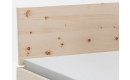 preiswertes Zirbenholzbett mit Bettkasten Tarja Lehnendetail